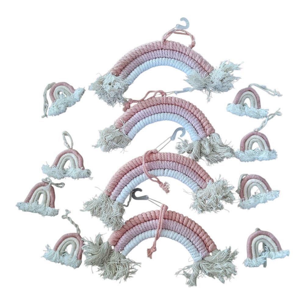 Handmade Pink and Cream Rainbow Wall Decor Ornaments